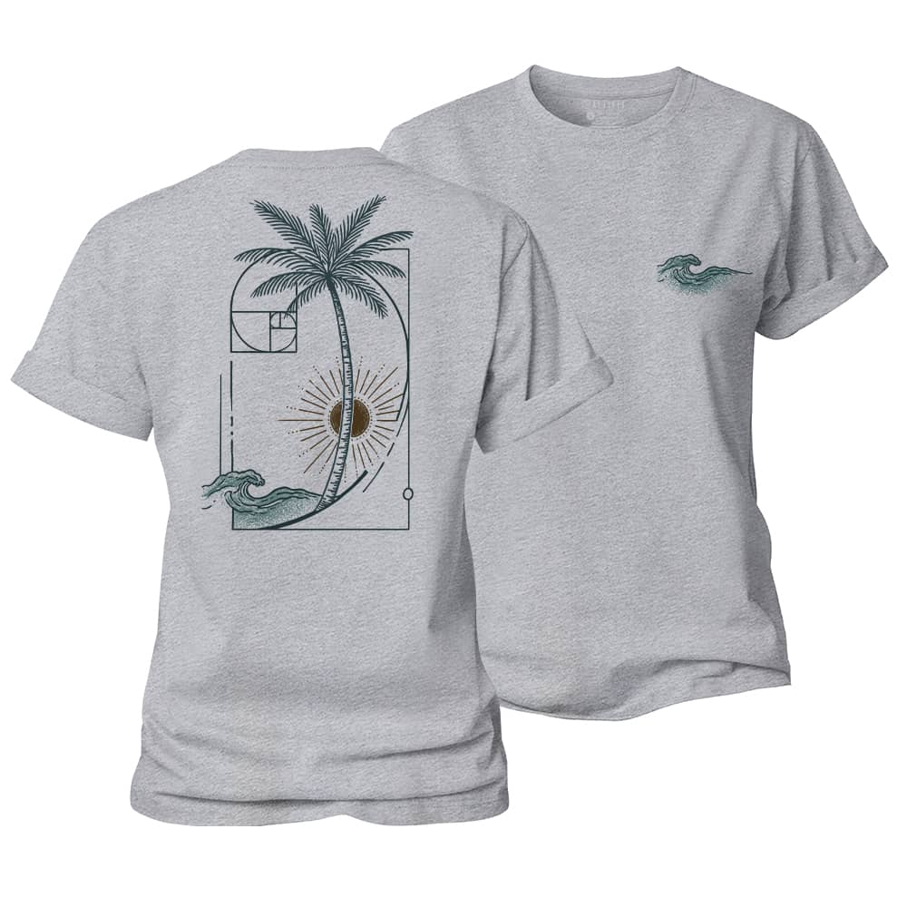 Fibonacci Sunset Wave Women's Cotton T-Shirt