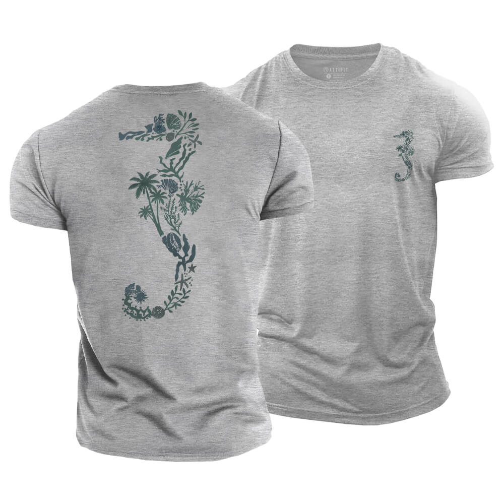 Salty Seahorse Cotton T-Shirt