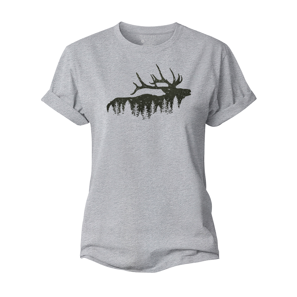 Elk Silhouette Women's Cotton T-Shirt