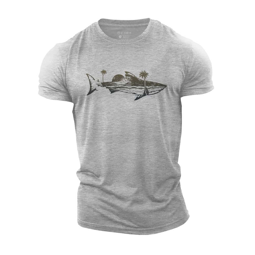 Shark Palm Cotton T-Shirt