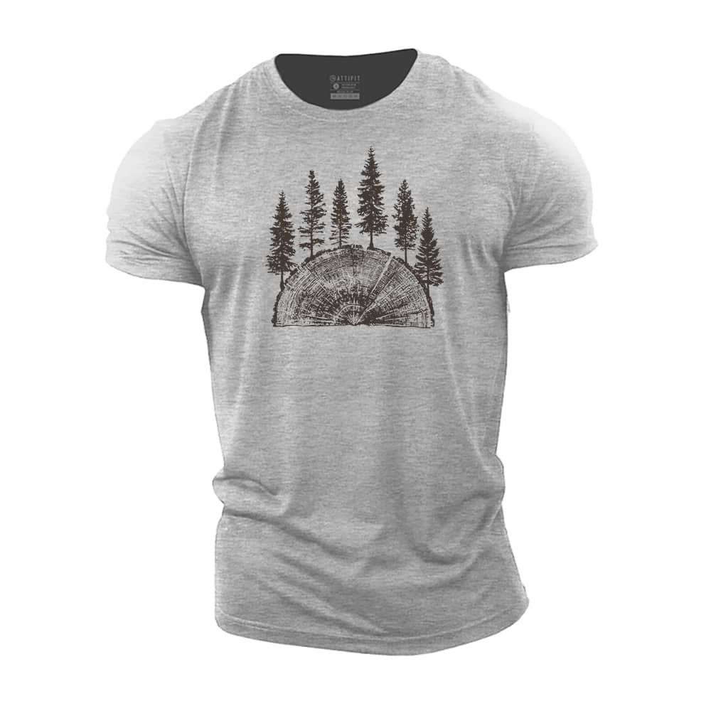 Tree Rings Cotton T-Shirt