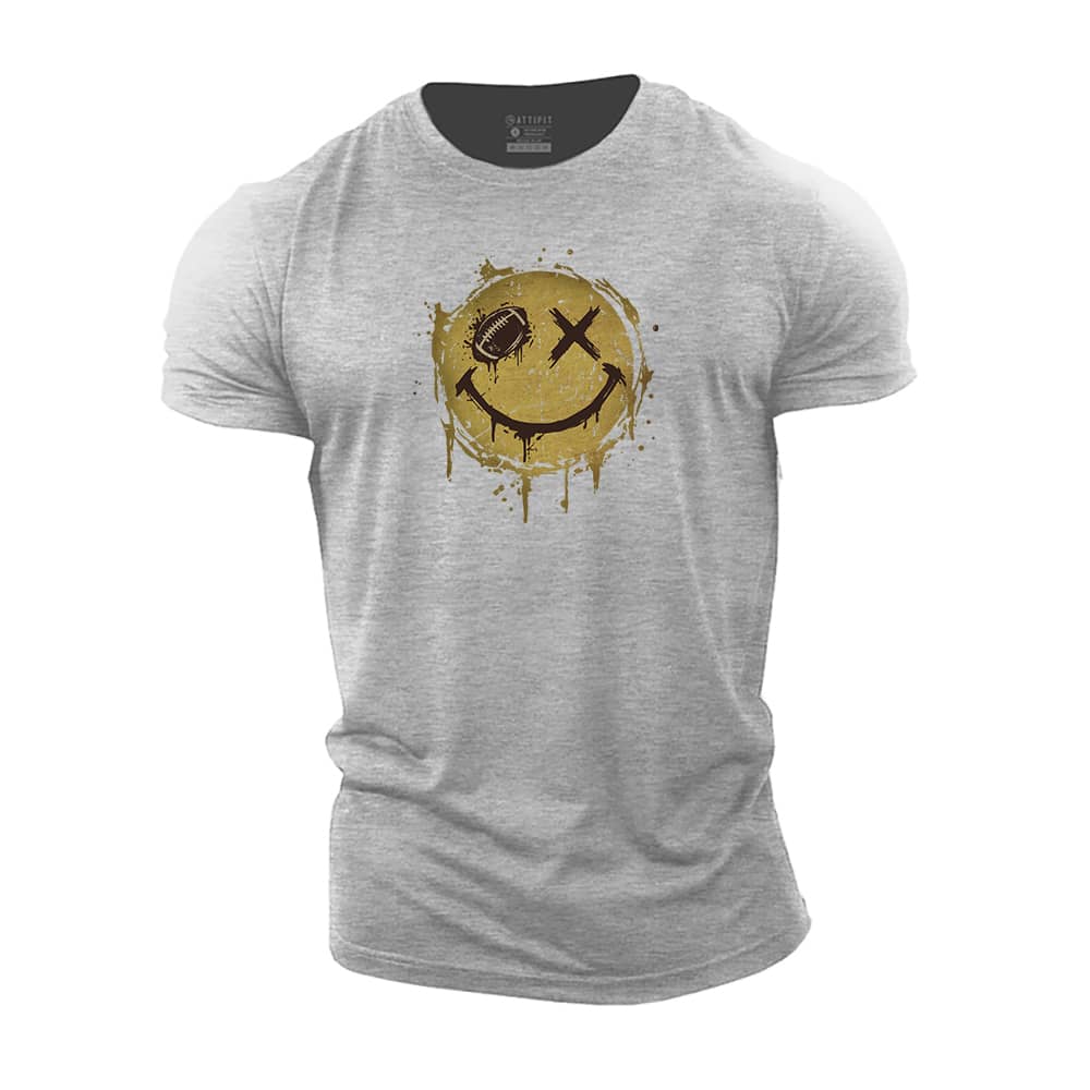 Football Smiley Cotton T-Shirt