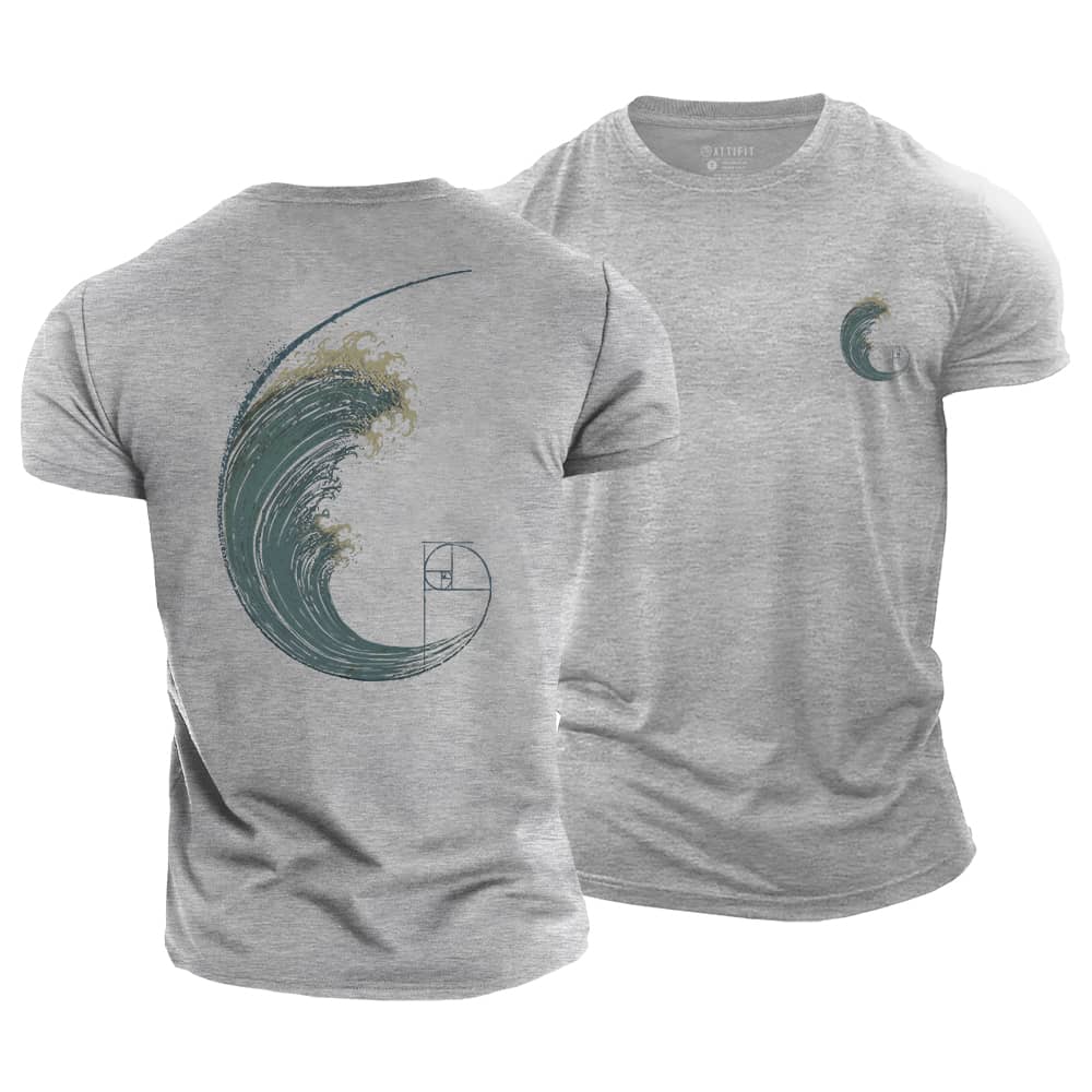 Golden Ratio Wave Cotton T-Shirt
