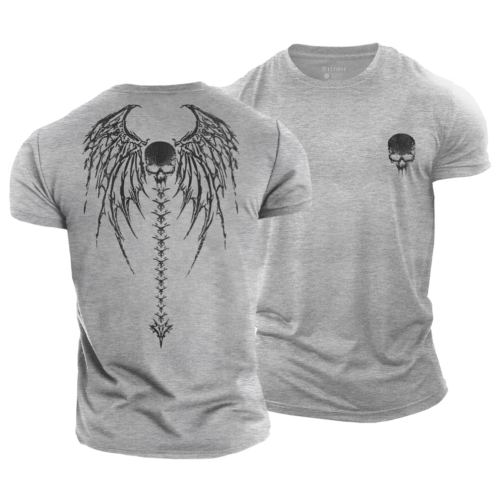 Skeleton Wings Cotton T-Shirt
