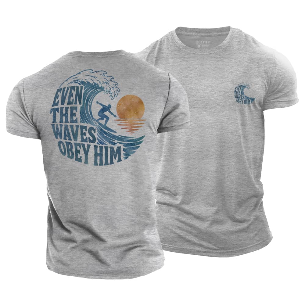 The Waves Obey Him Cotton T-Shirt