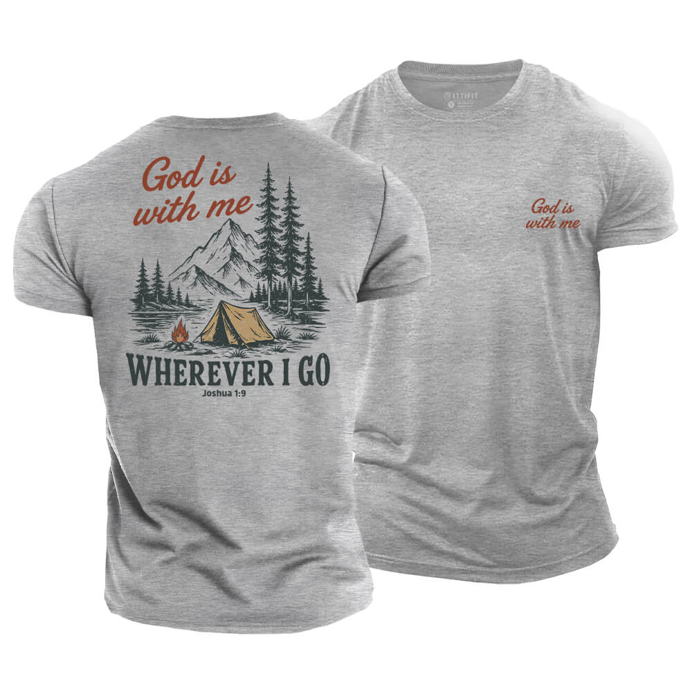 God Is With Me Cotton T-Shirt