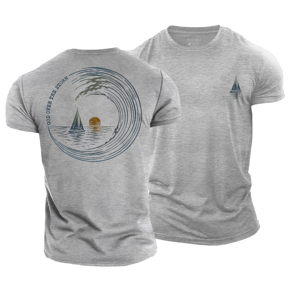 God over The Storm Cotton T-Shirt