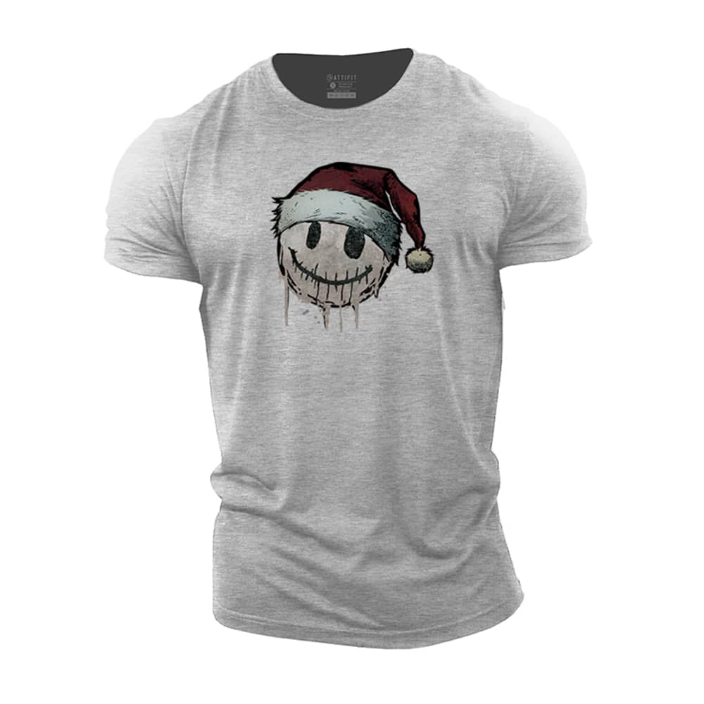 Christmas Smiley Cotton T-Shirt