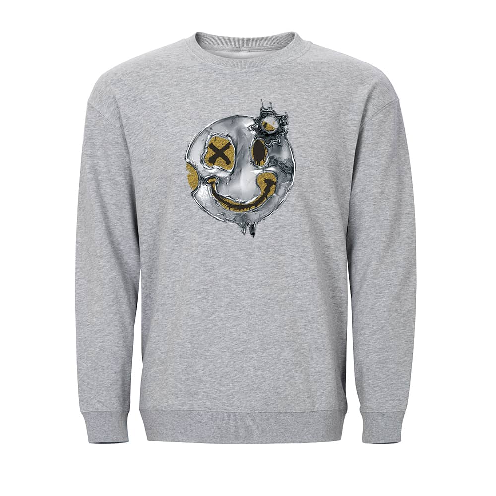 Silver Smiley Crewneck Sweatshirt