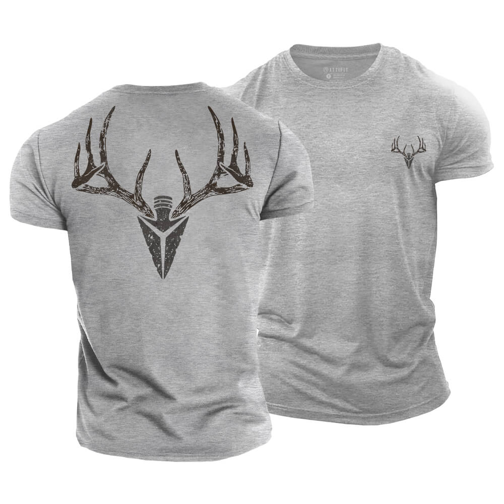Antler Spear Cotton T-Shirt