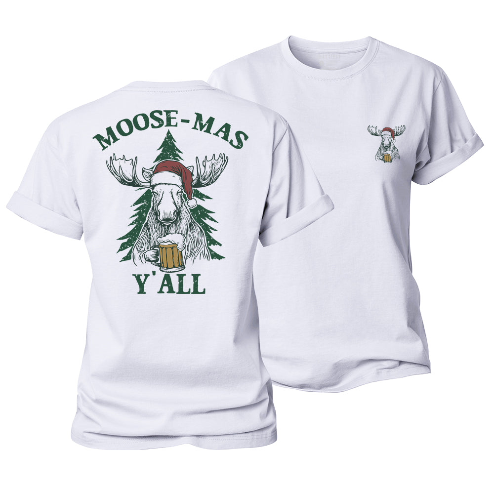 Moose-mas Y'all Women's Cotton T-Shirt