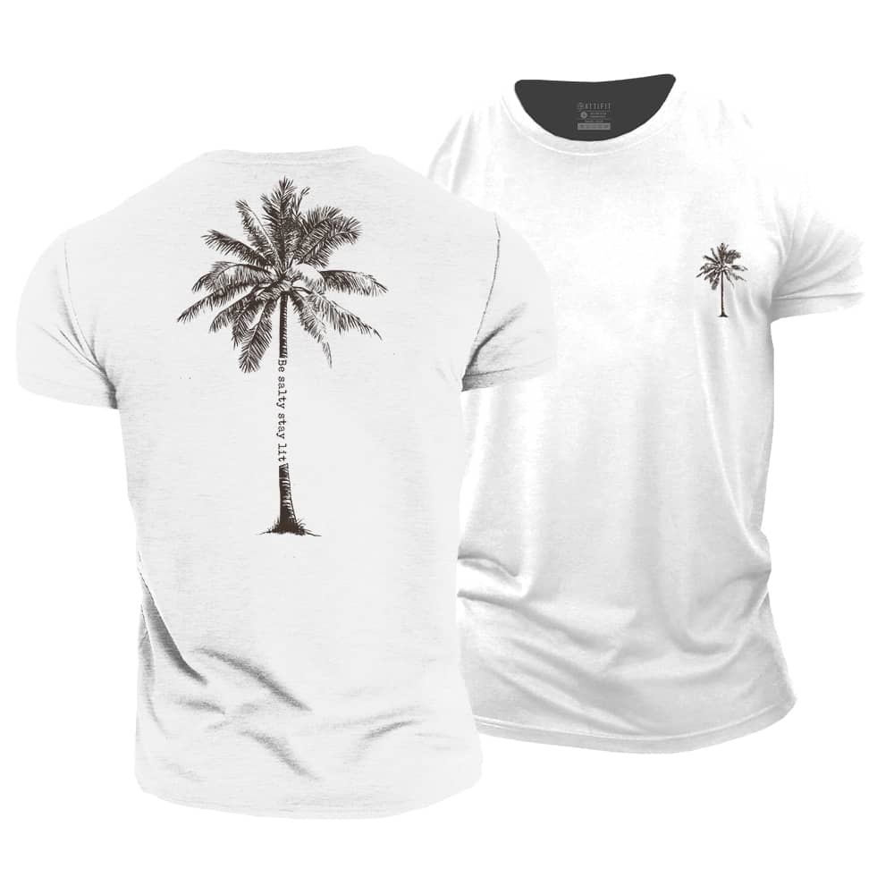 Salty Palm Cotton T-Shirt
