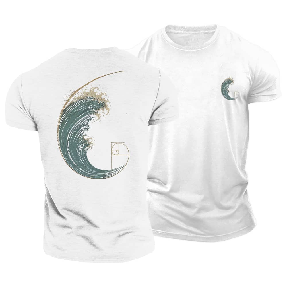 Golden Ratio Wave Cotton T-Shirt
