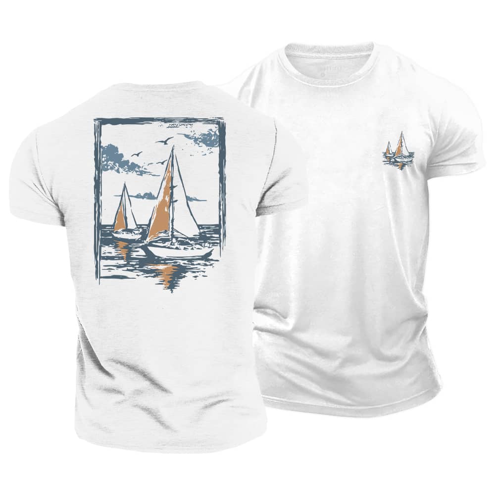 Sunset Sail Cotton T-Shirt