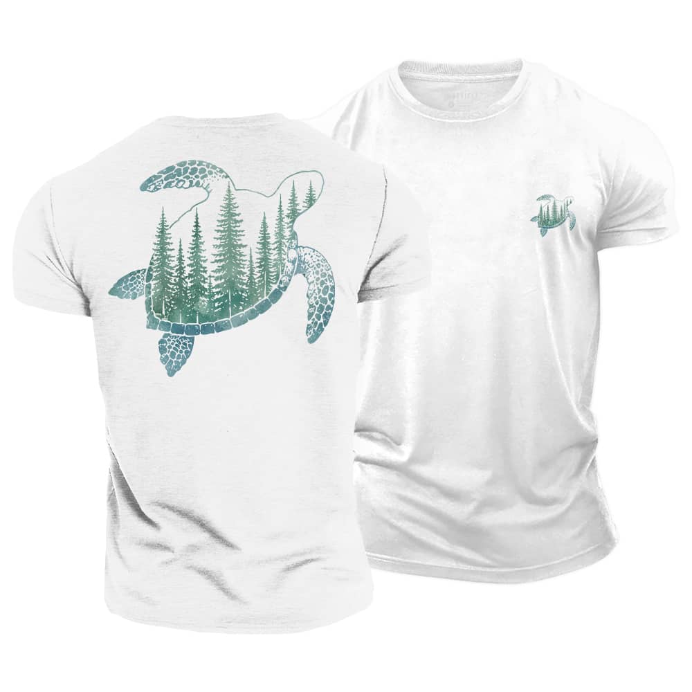 Turtle Forest Cotton T-Shirt