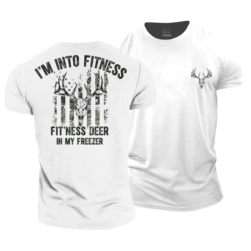 Fit'ness Deer in My Freezer Cotton T-Shirt