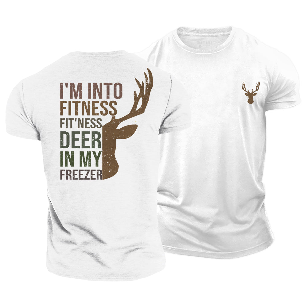 Fit'ness Deer In My Freezer Cotton T-Shirt