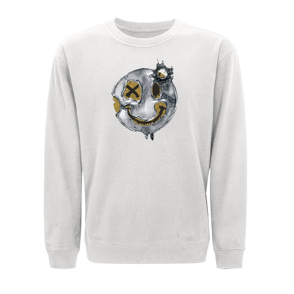 Silver Smiley Crewneck Sweatshirt