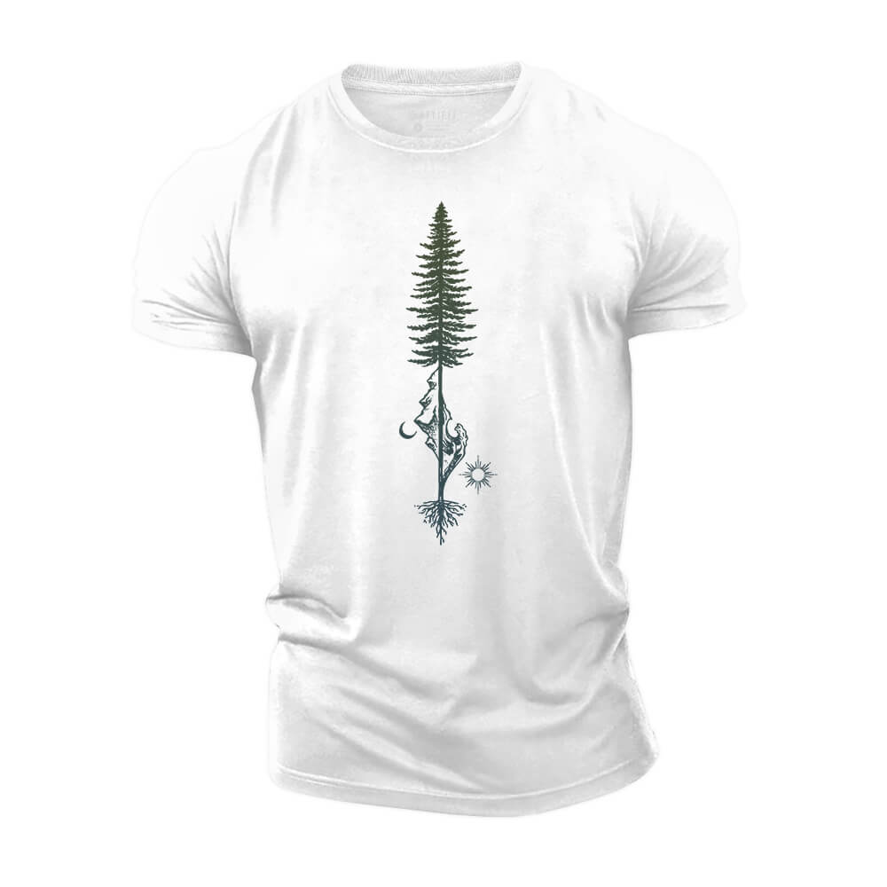 Tree Mountain Wave Cotton T-Shirt