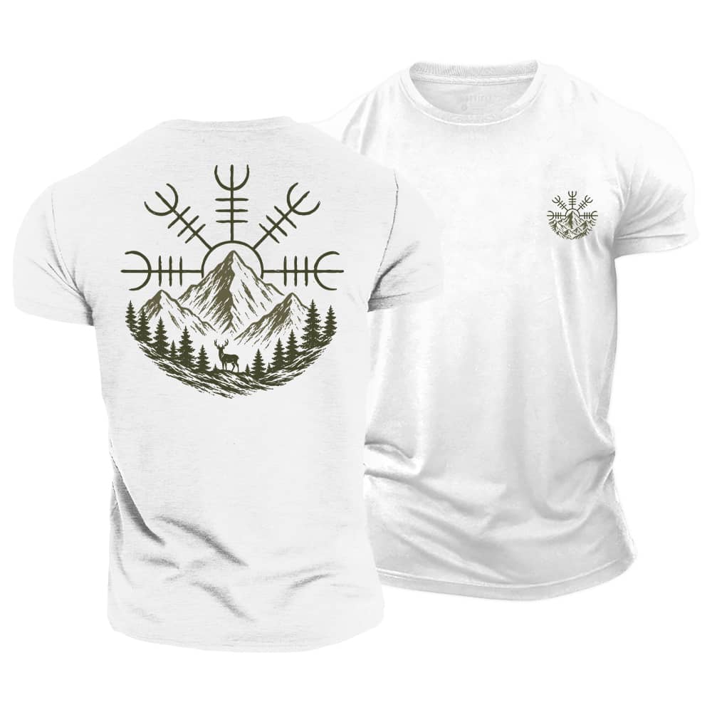 Mountain Compass Cotton T-Shirt