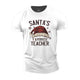Santa's Favorite Teacher Cotton T-Shirt