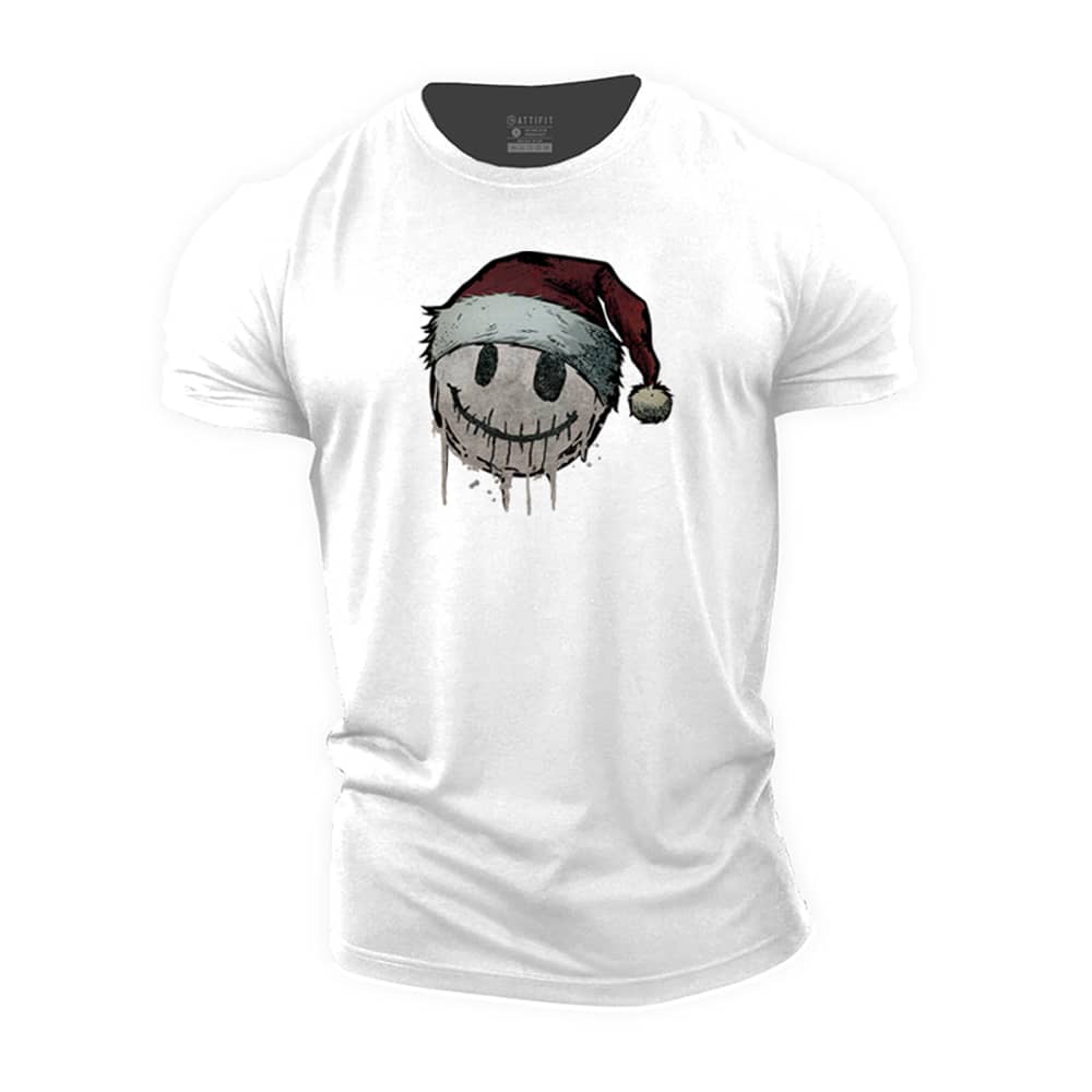 Christmas Smiley Cotton T-Shirt