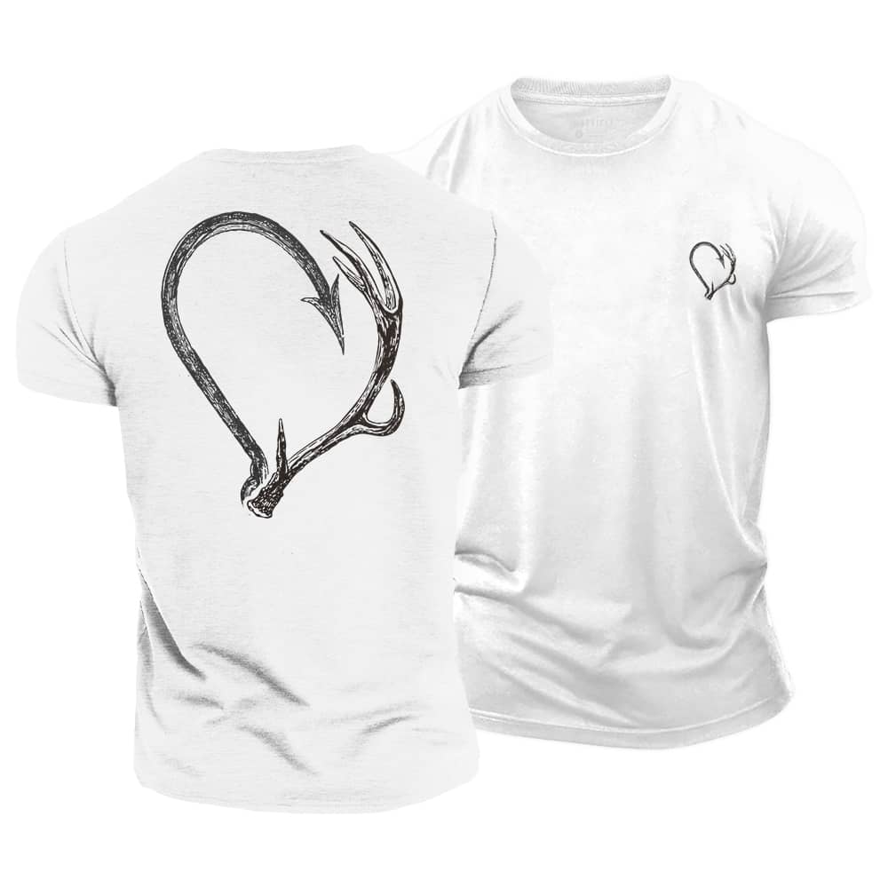 Hook Meets Antler Cotton T-Shirt