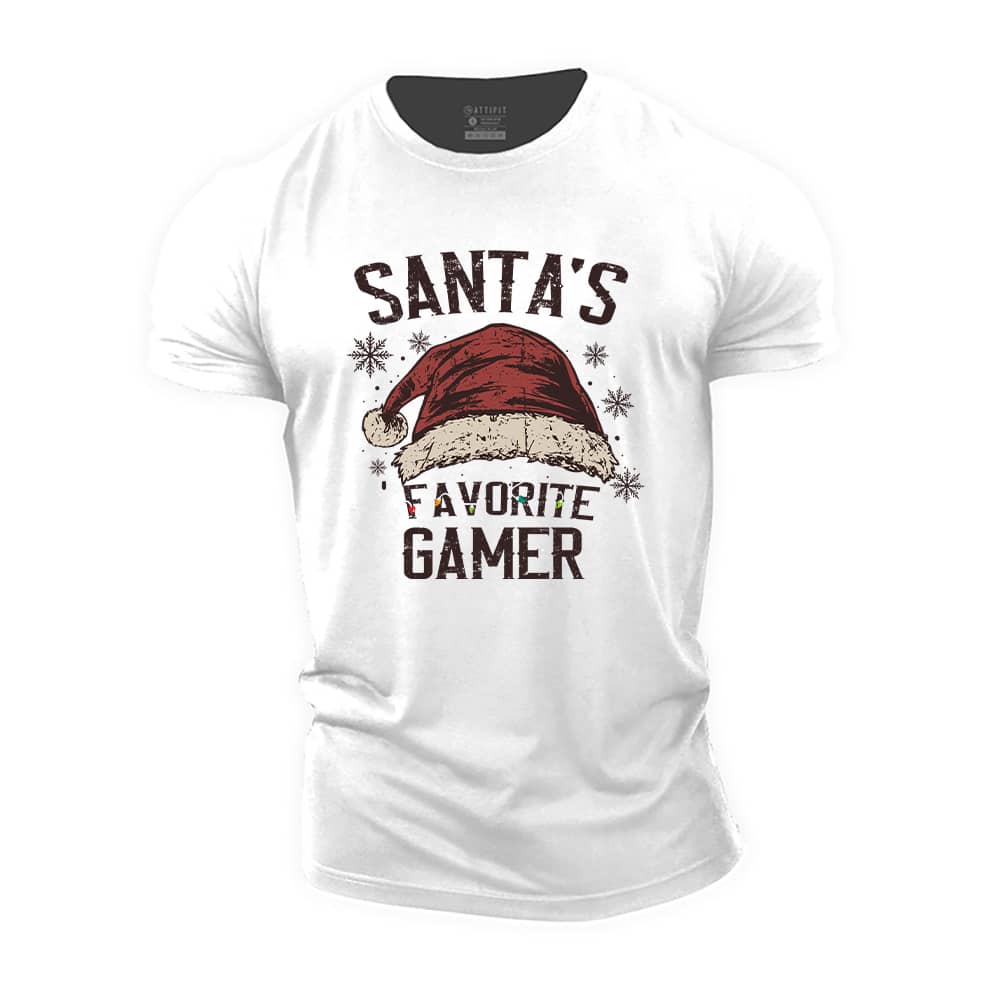 Santa's Favorite Gamer Cotton T-Shirt