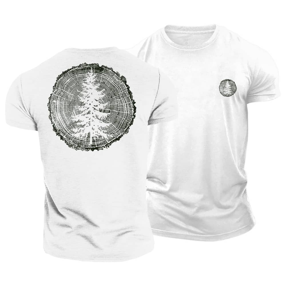 Pine Tree Ring Cotton T-Shirt