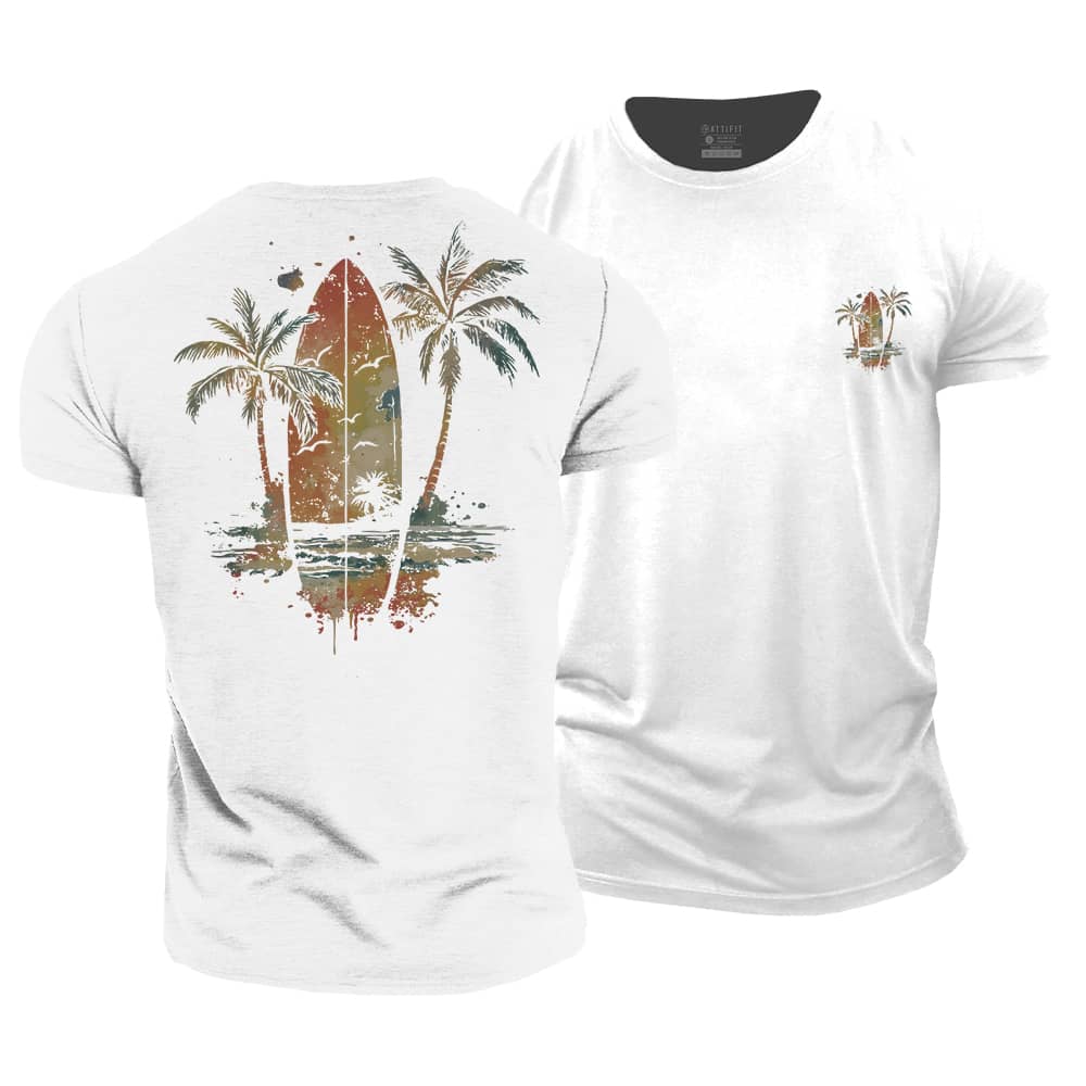 Beach Surfing Cotton T-Shirt