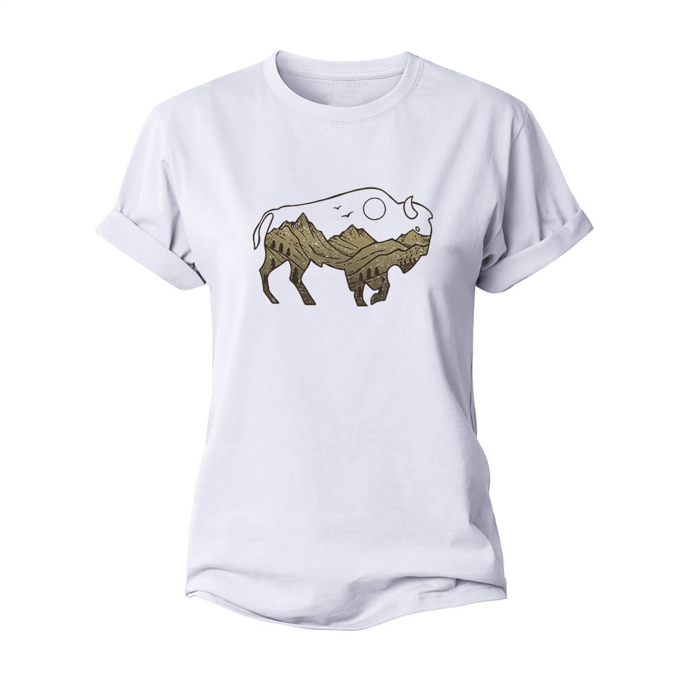 Bison Mountain Women's Cotton T-Shirt