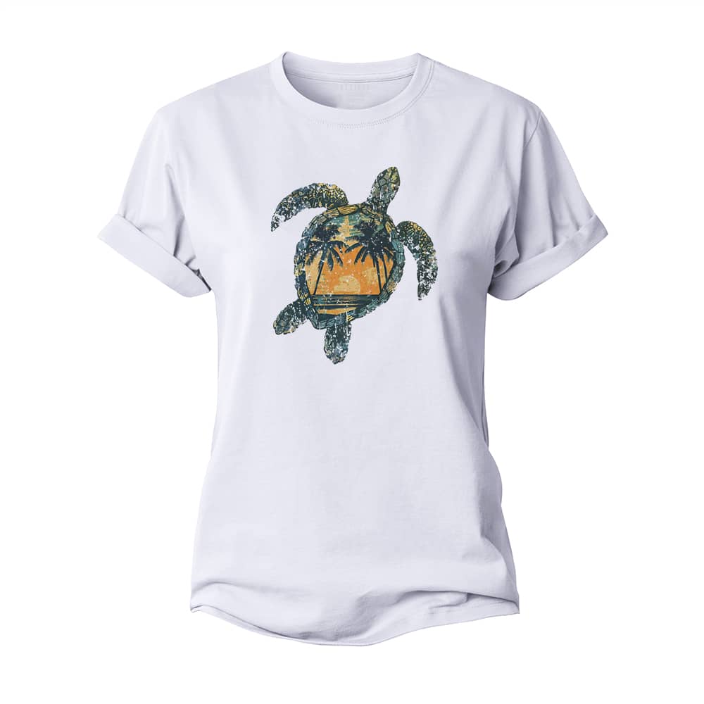 Beach Turtle Women's Cotton T-Shirt