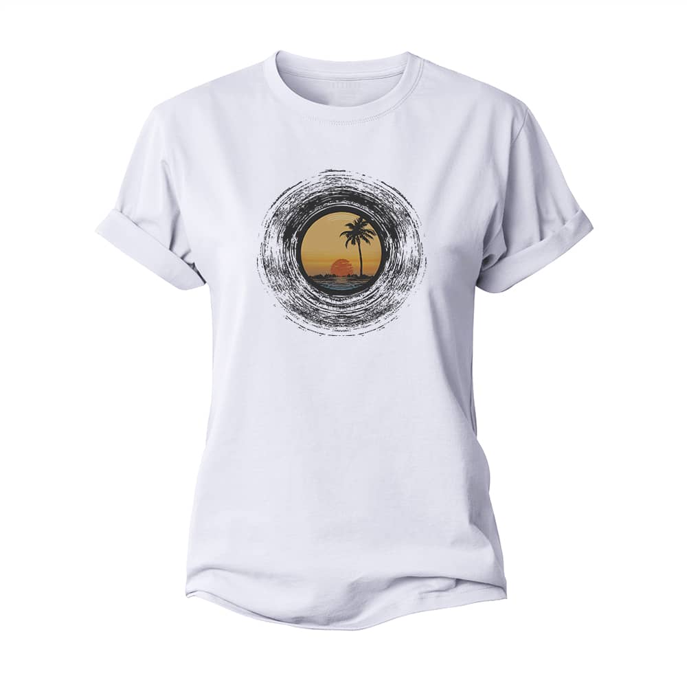Sunset Record Women's Cotton T-Shirt