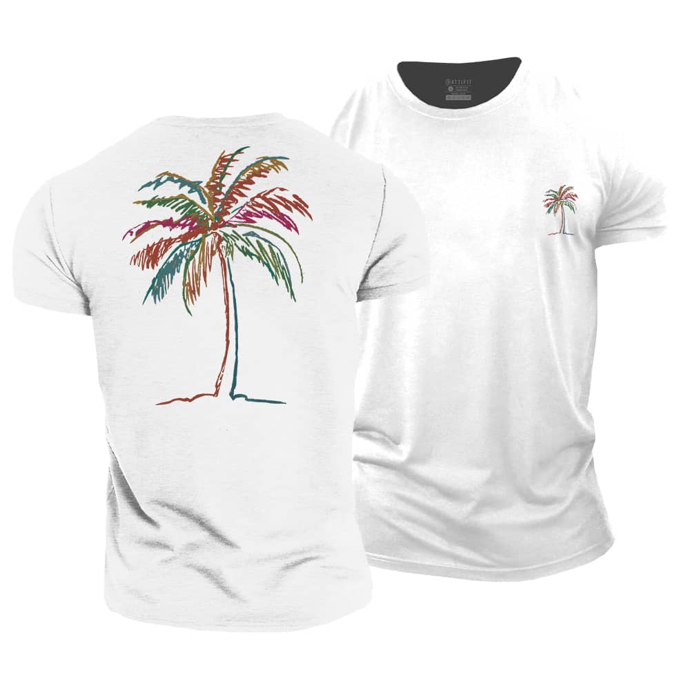 Colorful Palm Cotton T-Shirt