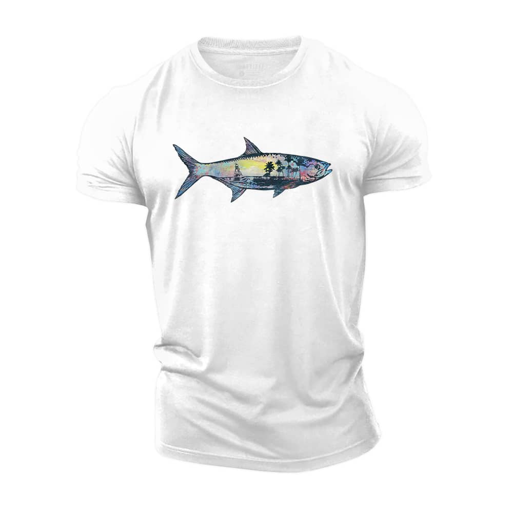 Seaside Fish Cotton T-Shirt
