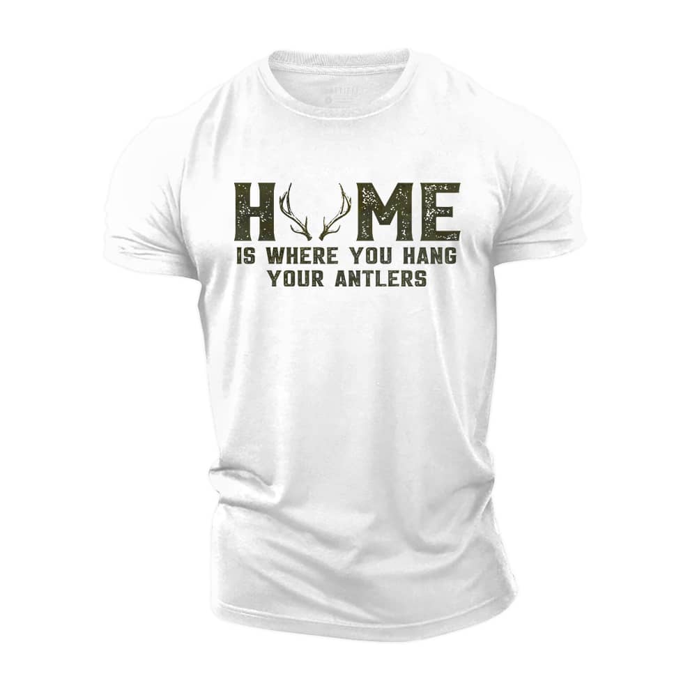 Take Antlers To Home Cotton T-Shirt