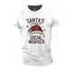 Santa's Favorite Social Worker Cotton T-Shirt
