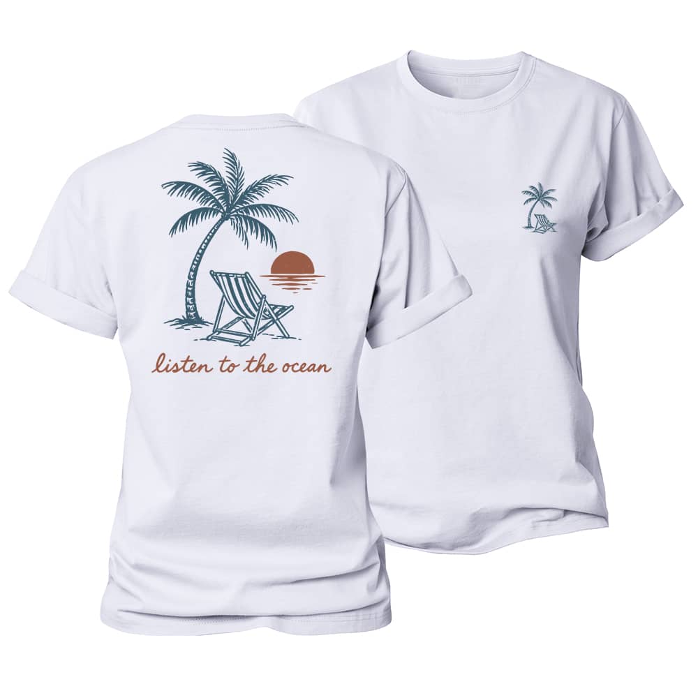 Listen To The Ocean Women's Cotton T-Shirt