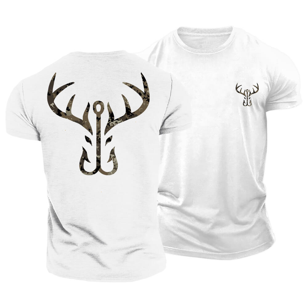 Antler Hook Deer Cotton T-Shirt