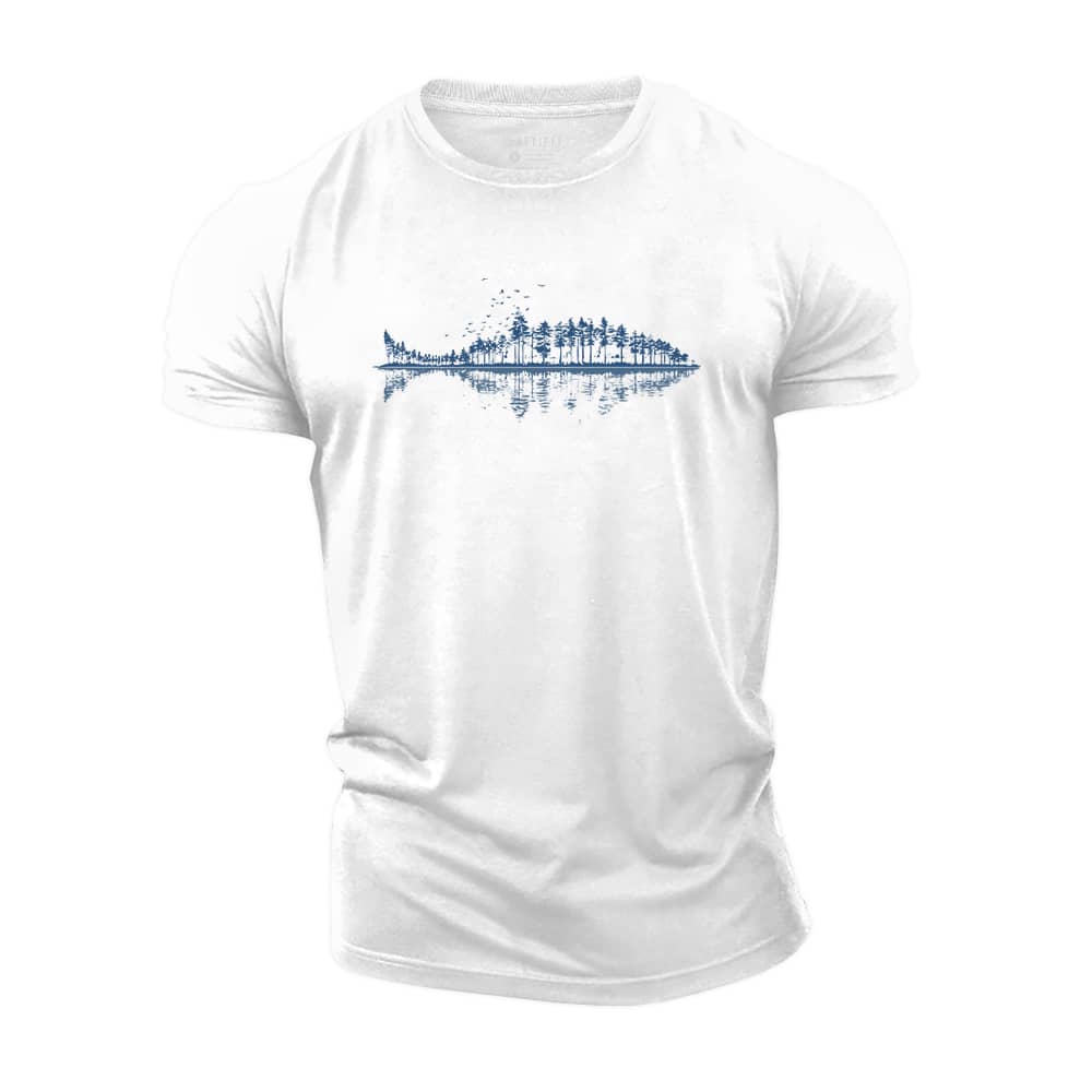 Fish Treelines Cotton T-Shirt