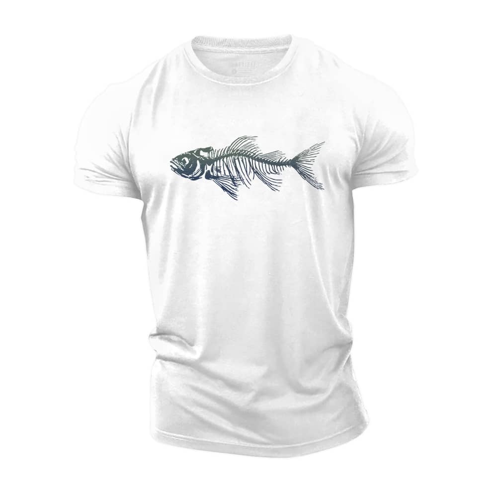 Fish Bones Cotton T-Shirt