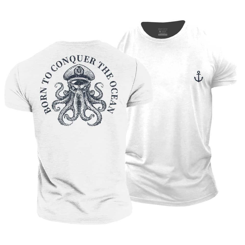Conquer The Ocean Cotton T-Shirt