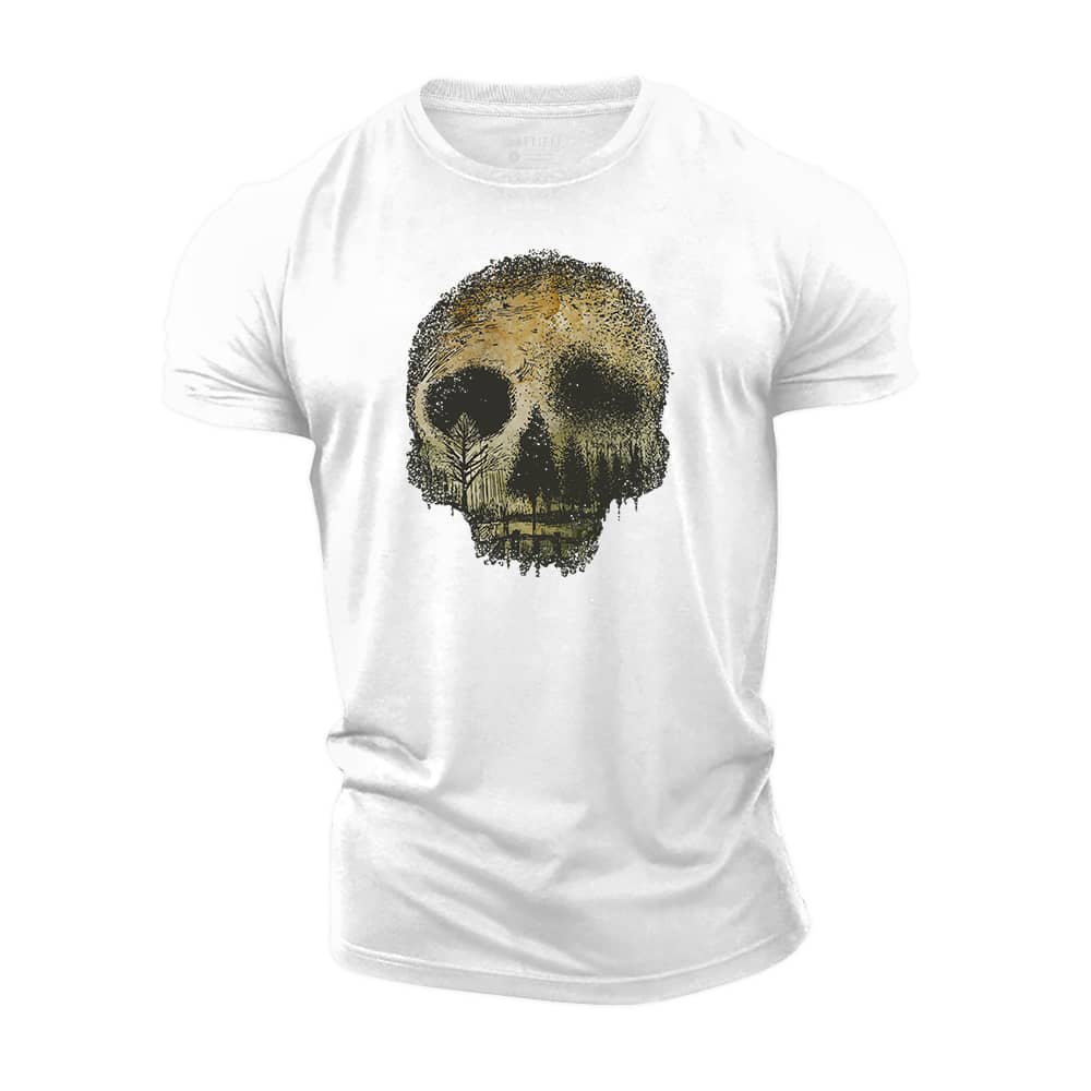 Skull Forest Cotton T-Shirt