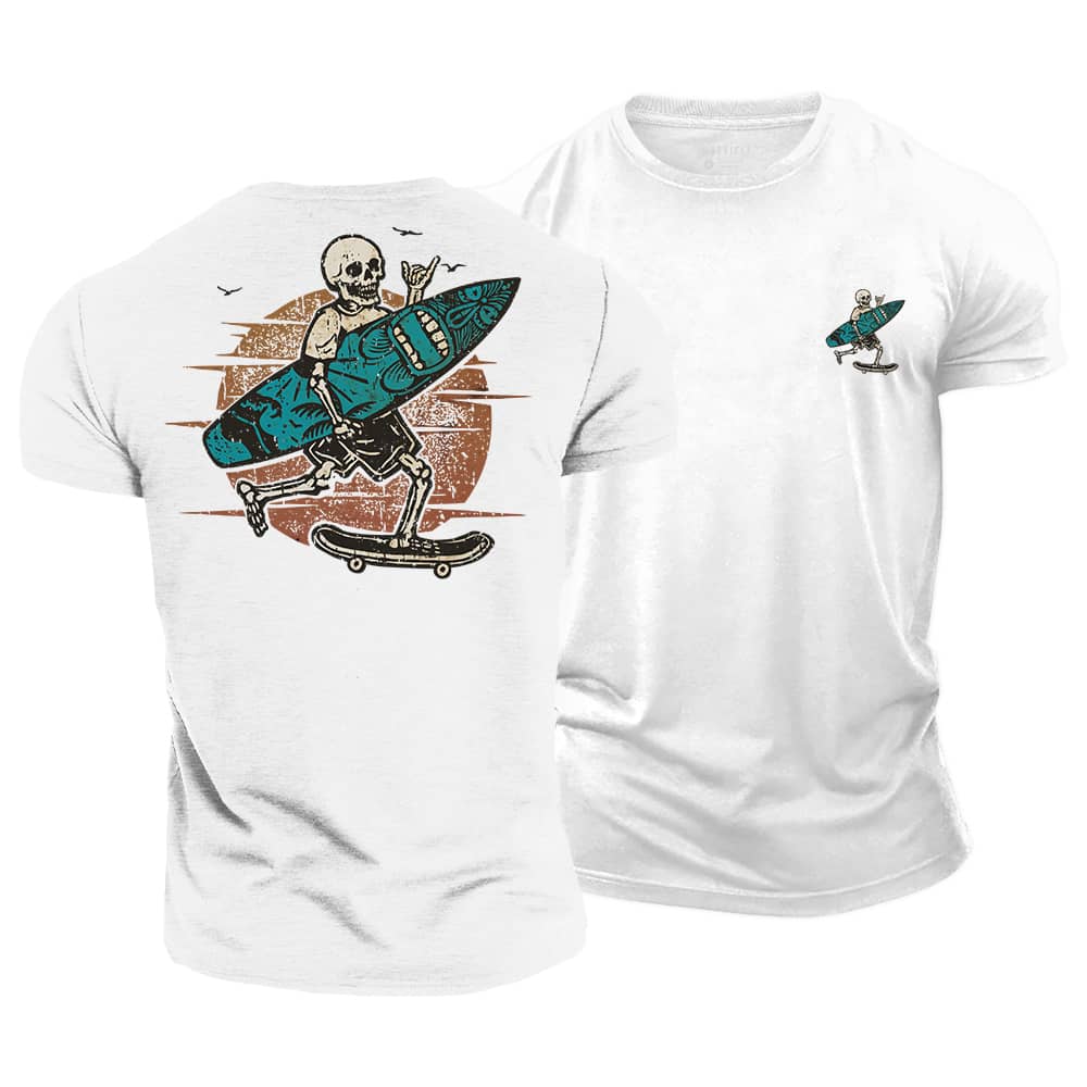Surf Skull Cotton T-Shirt