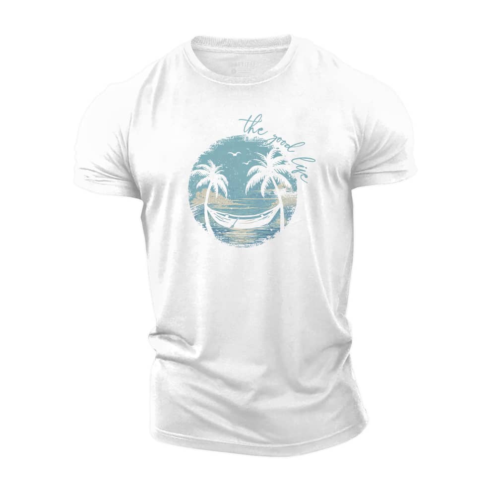 The Good Life Smiley Cotton T-Shirt