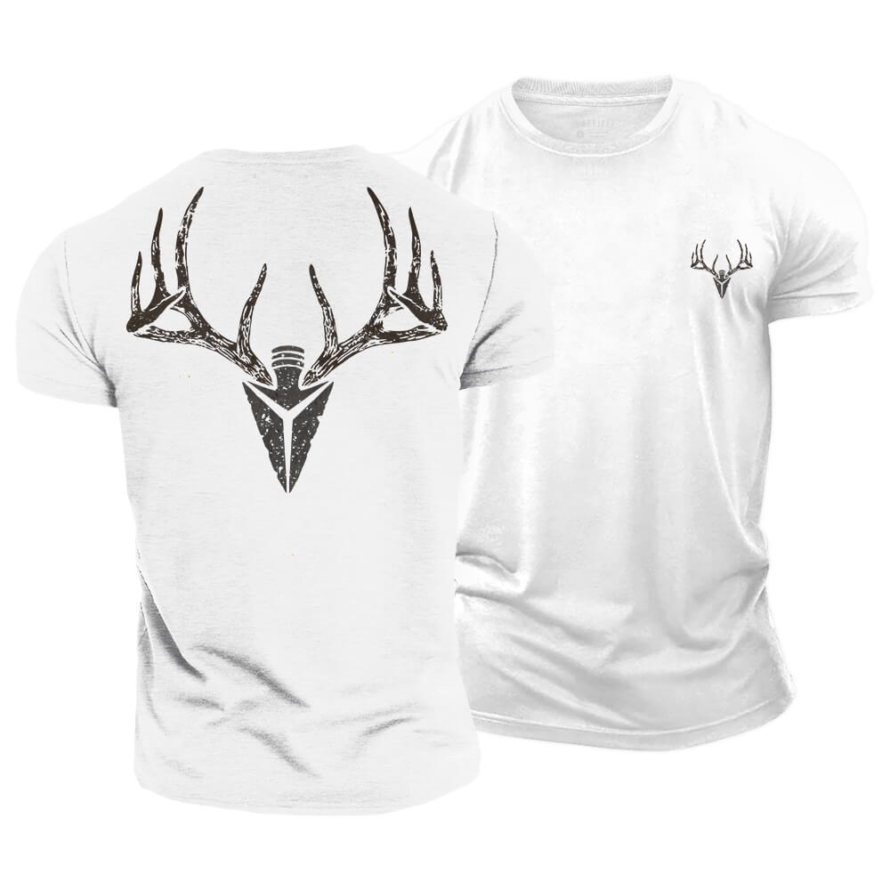Antler Spear Cotton T-Shirt
