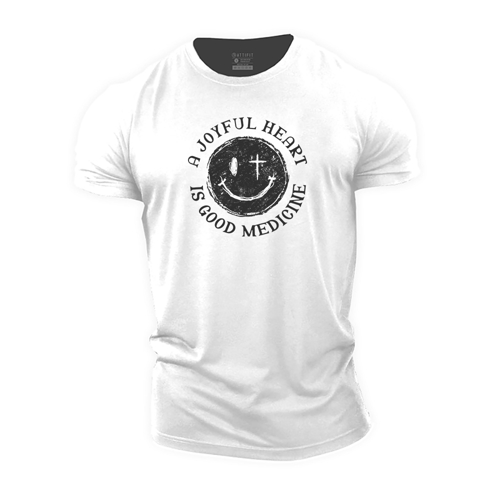 A Joyful Heart Is Good Medicine Cotton T-Shirt