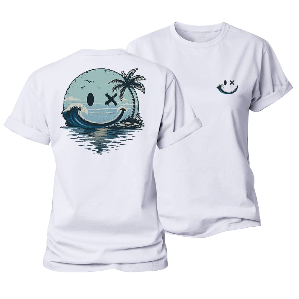 Smiley Wave Palm Women's Cotton T-Shirt