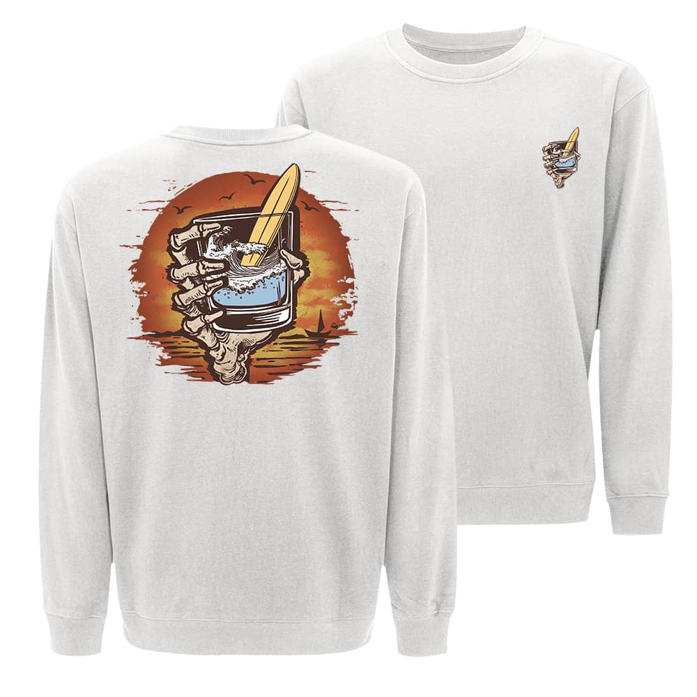 Skull Hand Wave Crewneck Sweatshirt