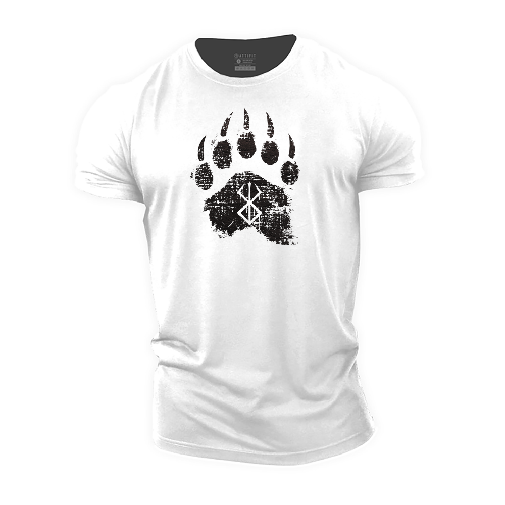 Berserker Rune Bears Paw Cotton T-Shirt